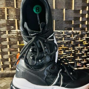 French Connection Black Sneakers with Orange Accent